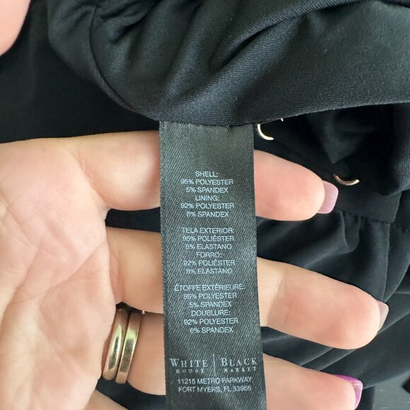 2/$30 White House Black Market 3/4 Sleeve Grommet Neck Blouson Dress #A0128 - Picture 9 of 11